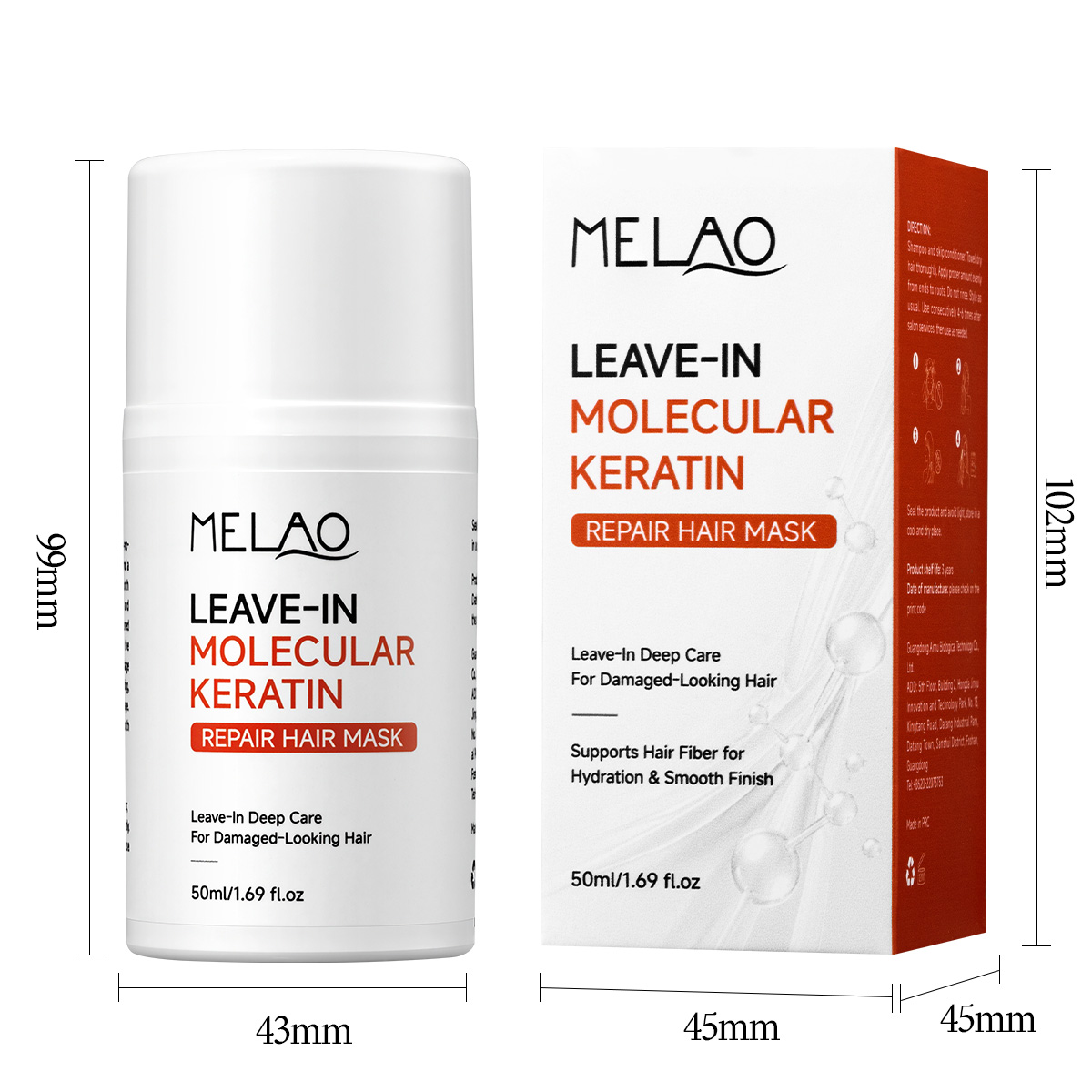 Mascarilla Capilar Reparadora de Queratina Molecular sin Aclarado Ivory