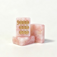 Tuiles de Mahjong américaines en résine de qualité supérieure, aspect jade, couleur personnalisée, fabricant de jeux de Mahjong, fourniture