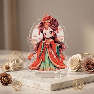 Présentoir en plastique acrylique personnalisé, écologique, de haute qualité, populaire, transparent, pour décoration de bureau, avec impression de motifs mignons d'anime - Product Image 5