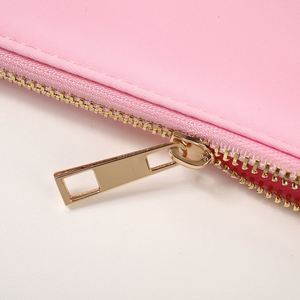 Pochette de maquillage personnalisée en PVC transparent écologique avec broderie, fermeture éclair plate, sac de rangement cosmétique, point de croix - Product Image 3
