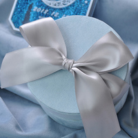 Rouleau de papier avec Logo personnalisé pour Rose, conteneur rond rigide, emballage de luxe en carton, boîte à fleurs, cadeau, 50 pièces
