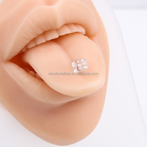 Tai Lưỡi Silicone Mô Hình Hình Xăm Trang Điểm Vĩnh Viễn Công Cụ Đào Tạo Piercing Đồ Trang Sức Hiển Thị Thực Hành Mô Phỏng Cơ Thể Con Người Phần - Product Image 2