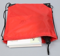 Sac à cordon personnalisé grande capacité en tissu Oxford robuste avec poche zippée pour la gym et la publicité extérieure