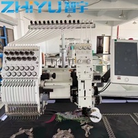 ZHIYU Nouvelle Machine à Broder Informatisée Automatique à Tête Unique, 12 Aiguilles, 1200 tr/min, Dispositif de Cordage de Haute Précision