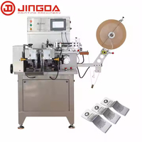Machine de découpe et de pliage automatique de l'étiquette en polyester, nylon et taffetas, 210 pièces/min, 3 kW, 10-55 mm