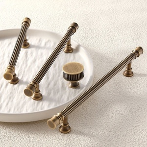 Hot Sale Solid <strong>Antique</strong> Brass Wardrobe Handles Luxury Cabinet Handle Closet Pulls <strong>Drawer</strong> <strong>Knobs</strong> - Product Image 2