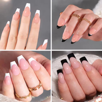 Lot de 120 faux ongles mats à presser, prêts à l'emploi, couvrance totale