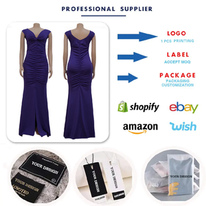 Abiti da <span class=keywords><strong>Donna</strong></span> su Misura, Vestiti Aderenti con Arricciature, Abiti da Festa Lunghi per Donne - Product Image 5