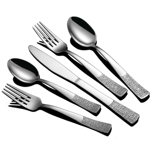 Juego de cubiertos de acero inoxidable de 20 piezas, vajilla chapada en oro de estilo americano, juego de cubiertos, cuchara, tenedor, <span class=keywords><strong>cuchillo</strong></span> para lavavajillas familiar - Product Image 1