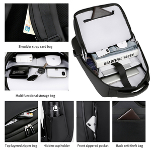 <span class=keywords><strong>Mochila</strong></span> Robusta y Fácil de Limpiar para Portátil con Correa para Equipaje, Conveniente para Viajes Aéreos, <span class=keywords><strong>Mochila</strong></span> para Viajes Internacionales - Product Image 3