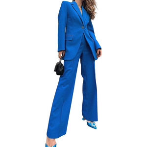 Lang ärmel ige profession elle einfarbige <span class=keywords><strong>Blazer</strong></span> hose Damen Casual 2-teiliges Set Mode - Product Image 6