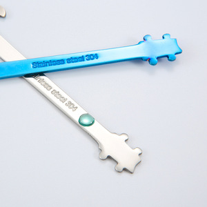 Cuillère à dessert en acier inoxydable de haute qualité, en titane, pour basse, café créatif - Product Image 5