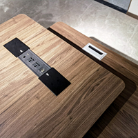 Set di Scrivania da Ufficio Moderna a L in Legno, Scrivania Direzionale con Sedia