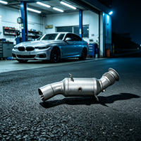 Tuyau d'échappement haute performance YT SS304 avec finition sablée et bouclier thermique pour BMW N55 3.0T, qualité supérieure, directement de l'usine