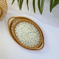 Wilgenhouten Scandinavische creatieve kleurrijke schaal voor fruit, decoratieve ornamenten, sieraden, thee-opbergbak, hangende opbergmand