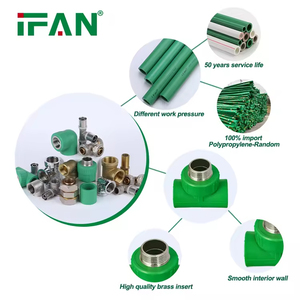 IFAN xây dựng PPR phụ kiện đường ống cấp nước pn25 tất cả các loại PPR khuỷu tay TEE khớp nối Công Đoàn Clip cắm End Cap PPR phụ kiện - Product Image 3