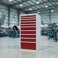 Armoire à outils roulante à 10 tiroirs en acier laminé à froid Rockshell, robuste, écologique, style industriel, certifiée ISO, OBM OEM/ODM