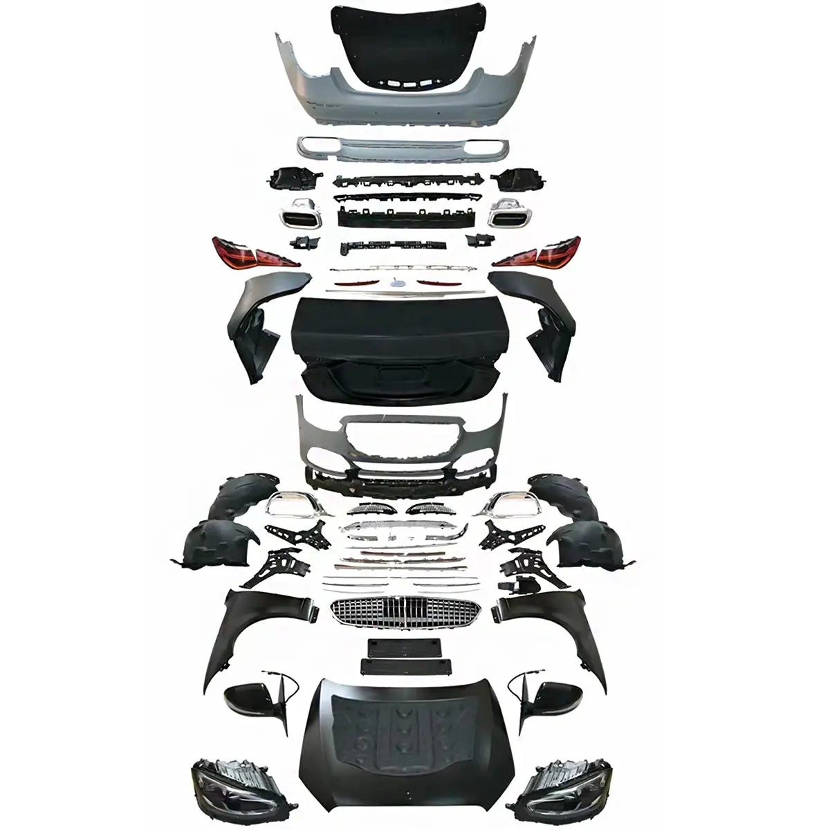 Best Quality bumpers bodykit for Mercedes Benz S class W221 2006-2013 modified to W223 Maybach 21+ model.