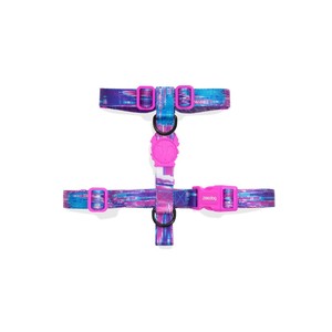 Glitch 502 H-Harness สายรัดอกสุนัขลายสีชมพูสีฟ้าปรับขนาดได้ - Product Image 2