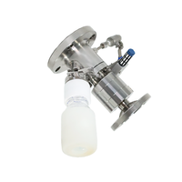Vanne d'échantillonnage en acier inoxydable à entrée unique avec volant manuel pour bouteille, vanne d'échantillonnage de réservoir