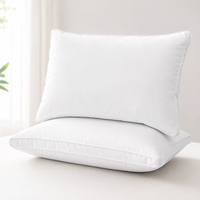Oreiller de lit rectangulaire respirant le plus vendu, en fibre de polyester, doux et soutien optimal, pour la maison, l'hôtel et la chambre d'hôtes