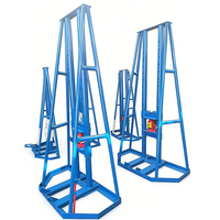 Cric hydraulique professionnel pour bobines de câbles |   Support de bobine robuste pour le tirage de câbles électriques souterrains |   Capacité portable de 5 à 10 tonnes