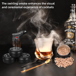 Cocktail Whisky Fumeur Coffret Cadeau Fumeur En Bois Copeaux De Bois Bush Passoire Whisky Fumée Infuseur Kit pour Whisky - Product Image 3