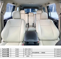 Housses de siège de voiture sur mesure en cuir pour Land Cruiser Prado LC250 LC150 6-7-8 places