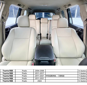 Coprisedili su Misura in Pelle per <span class=keywords><strong>Auto</strong></span> a 3 File per Land Cruiser Prado LC250 LC150 6-7-8 Posti - Product Image 2