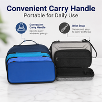 Étui de transport personnalisé en EVA avec poche en filet zippée et poignée pour accessoires électroniques portables