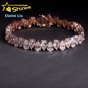 Bijoux Hip Hop en Moissanite Diamant VVS, Bracelet Tennis Personnalisé Iced Out en Moissanite VVS, <span class=keywords><strong>Collier</strong></span> Chaîne Tennis en Argent 925 - Product Image 6