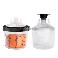 Gobelets pour pistolet de peinture 200 ml 125 MIC, jetables, flexibles, transparents, en plastique, pour mélange, pour pistolet de peinture automobile