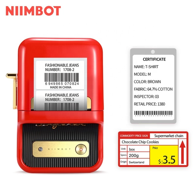 Niimbot B21 20-50mm Barcode Mini Impresora De Etiquetas Adhesive Label Printer Hot Smart Portable Printer
