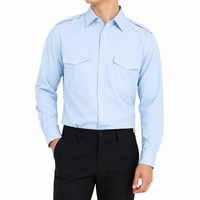Camisa de Trabajo Personalizada de Manga Larga con Epaulettes, Doble Bolsillo en el Pecho, Corte Regular Relajado, Logotipo Bordado/Estampado, Uniforme para Personal
