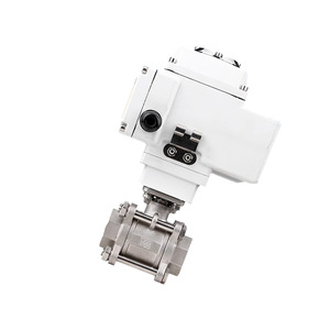 Vanne à boisseau sphérique électrique en acier inoxydable 304 DN15 filetée interne 3PC Q81F pour le contrôle de l'eau avec actionneur motorisé AC220V - Product Image 2