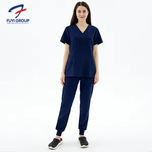 top quality uniform of hotel management mount sinai burgundy hospital wear scrubs mater hospital nurse uniform clinic staff