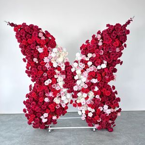 Offre Spéciale : Grande Rose en Soie Faite Main en Forme d'Ailes de Papillon, Écologique, pour Décoration de Fond de Mariage - Product Image 3
