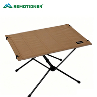 Table de camping pliable ultralégère en tissu Oxford avec cadre en aluminium léger, table portable pour l'extérieur