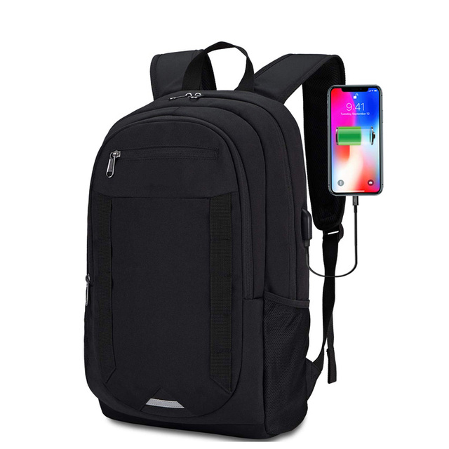 Unisex Waterproof 15.6 Inch Laptop Backpack USB Charging Port Custom Logo Anti-Theft Feature Zipper Closure Business Travel Bag