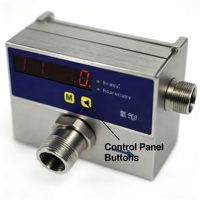 Débitmètre de masse d'oxygène médical de haute précision avec moteur, précision élevée +/-2%, 0-1000L/min, affichage LCD RS485
