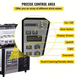 Commercial Stainless Steel 3L*2 370W Slush Machine New <b>Style</b> Beverage - Product Image 3