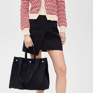 Sac fourre-tout personnalisé pour femme, grand format, en toile de coton durable, imperméable, portable, avec fermeture à pression, sac à main pour l'été, l'hiver, l'automne, broderie - Product Image 5