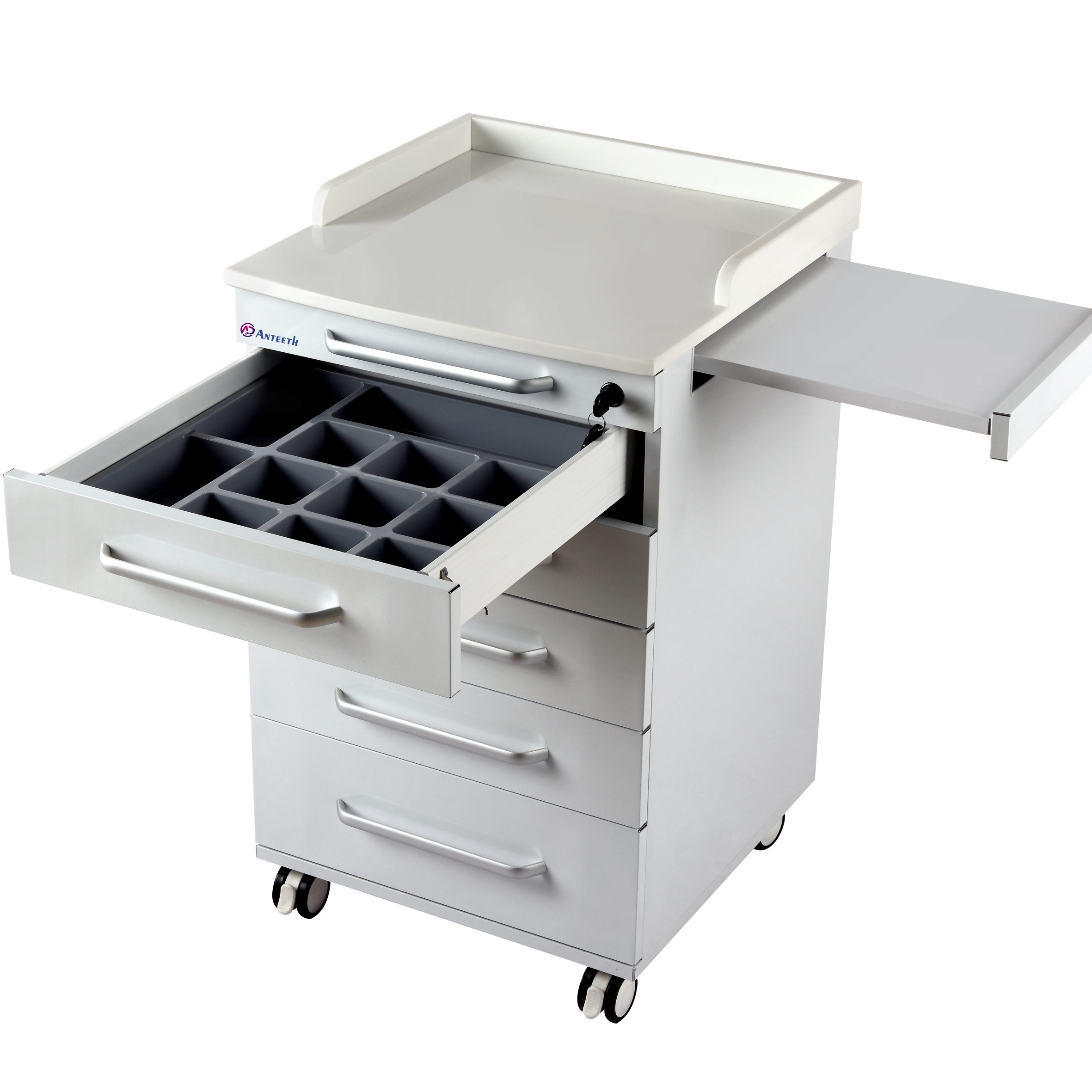 medical office table stainless steel with drawers