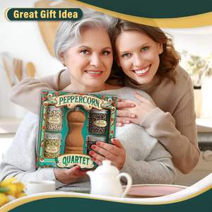 Coffret cadeau gourmet en grains de poivre Coffret cadeau de bas de Noël unique pour papa Adultes Fête des mères Fête des pères Moulin à poivre en bois - Product Image 6