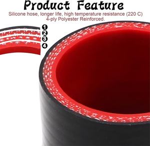 خرطوم سيليكون عالي الأداء مخصص للسيارات بزاوية 45 درجة معزز لتعزيز أداء المبرد - Product Image 6