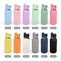 Bouteille d'eau sport isotherme à double paroi en acier inoxydable de 1000 ml avec couvercle portable, personnalisable avec logo, pour cadeaux d'affaires