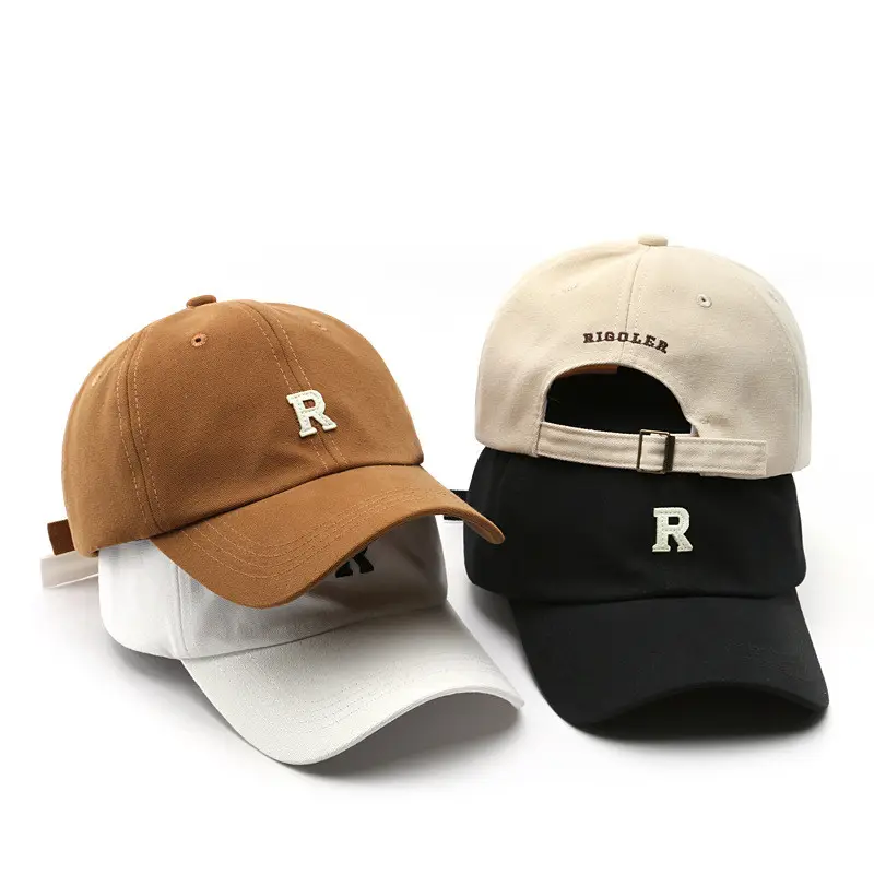 Wholesale Unisex Adjustable Cotton Customized 6 Panel Sports Caps Plain Mens Baseball Cap Hats with Custom embroidery logo