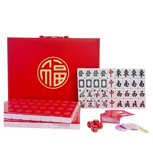 144 Piezas de Fichas de Mahjong Automáticas de Melamina, Modernas y de Lujo, Color Rojo Rosa, para Cuatro Jugadores, Se Pueden Personalizar, Patas de Acero Inoxidable - Product Image 3