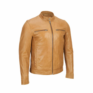 Veste en cuir unisexe de qualité supérieure pour hommes, résistante au vent, écologique, respirante et personnalisable - Product Image 2