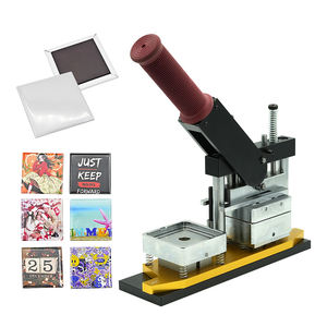 50X50Mm Magneet Maker Handleiding Vierkante Badge Machine Acryl Pers & Metalen Cutter Diy Koelkast Magneet Foto - Product Image 6